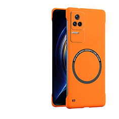 Hard Rigid Plastic Matte Finish Case Back Cover with Mag-Safe Magnetic for Xiaomi Redmi K50 5G Orange