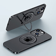 Hard Rigid Plastic Matte Finish Case Back Cover with Mag-Safe Magnetic JB1 for Apple iPhone 14 Black