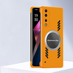Hard Rigid Plastic Matte Finish Case Back Cover with Mag-Safe Magnetic P01 for Huawei Honor 90 5G Orange