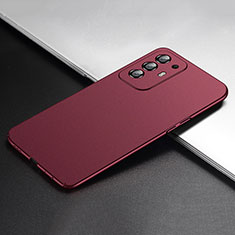 Hard Rigid Plastic Matte Finish Case Back Cover YK1 for Oppo A95 5G Red