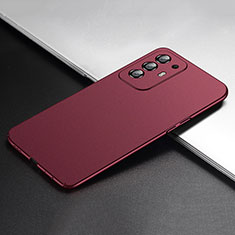 Hard Rigid Plastic Matte Finish Case Back Cover YK1 for Oppo F19 Pro+ Plus 5G Red