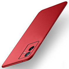 Hard Rigid Plastic Matte Finish Case Back Cover YK1 for Vivo iQOO Z6x Red