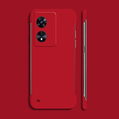 Hard Rigid Plastic Matte Finish Case Back Cover YK2 for Oppo A58 5G Red
