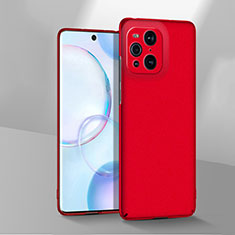 Hard Rigid Plastic Matte Finish Case Back Cover YK2 for Oppo Find X3 5G Red