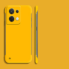 Hard Rigid Plastic Matte Finish Case Back Cover YK4 for Oppo Reno9 5G Yellow