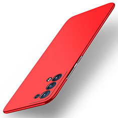 Hard Rigid Plastic Matte Finish Case Back Cover YK5 for Oppo Reno6 Pro 5G Red