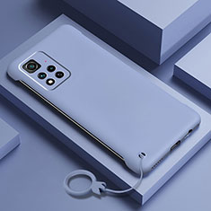 Hard Rigid Plastic Matte Finish Case Back Cover YK5 for Xiaomi Redmi Note 11 Pro+ Plus 5G Lavender Gray
