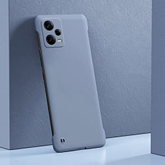 Hard Rigid Plastic Matte Finish Case Back Cover YK5 for Xiaomi Redmi Note 12 5G Lavender Gray