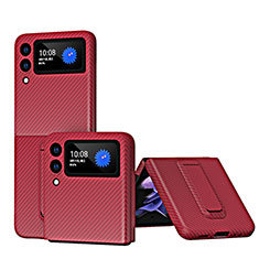 Hard Rigid Plastic Matte Finish Case Back Cover ZL2 for Samsung Galaxy Z Flip3 5G Red