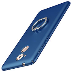Hard Rigid Plastic Matte Finish Case Cover with Finger Ring Stand A01 for Huawei Enjoy 6S Blue