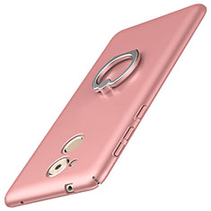 Hard Rigid Plastic Matte Finish Case Cover with Finger Ring Stand A01 for Huawei Enjoy 6S Pink