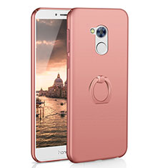 Hard Rigid Plastic Matte Finish Case Cover with Finger Ring Stand A01 for Huawei Honor 6A Rose Gold