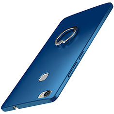 Hard Rigid Plastic Matte Finish Case Cover with Finger Ring Stand A01 for Huawei Honor V8 Max Blue