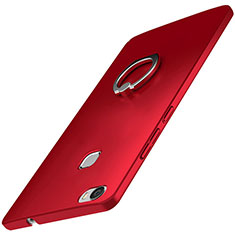 Hard Rigid Plastic Matte Finish Case Cover with Finger Ring Stand A01 for Huawei Honor V8 Max Red