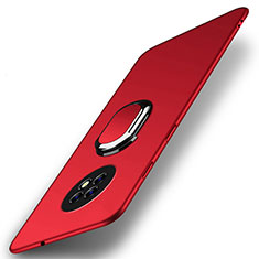 Hard Rigid Plastic Matte Finish Case Cover with Magnetic Finger Ring Stand A01 for Huawei Enjoy 20 Plus 5G Red