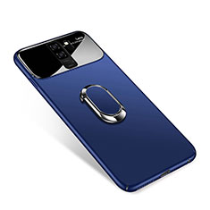 Hard Rigid Plastic Matte Finish Case Cover with Magnetic Finger Ring Stand A01 for Samsung Galaxy S9 Plus Blue