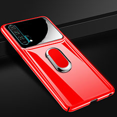 Hard Rigid Plastic Matte Finish Case Cover with Magnetic Finger Ring Stand P01 for Huawei Honor 20 Pro Red