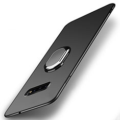 Hard Rigid Plastic Matte Finish Case Cover with Magnetic Finger Ring Stand P02 for Samsung Galaxy S10 5G Black