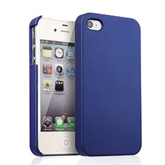 Hard Rigid Plastic Matte Finish Case for Apple iPhone 4 Blue