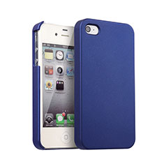 Hard Rigid Plastic Matte Finish Case for Apple iPhone 4S Blue