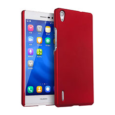 Hard Rigid Plastic Matte Finish Case for Huawei P7 Dual SIM Red