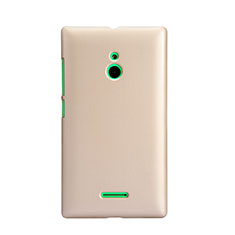 Hard Rigid Plastic Matte Finish Case for Nokia XL Gold