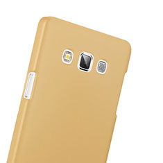 Hard Rigid Plastic Matte Finish Case for Samsung Galaxy A3 SM-300F Gold