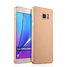 Hard Rigid Plastic Matte Finish Case for Samsung Galaxy Note 5 N9200 N920 N920F Gold