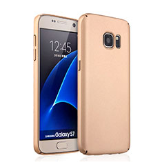 Hard Rigid Plastic Matte Finish Case for Samsung Galaxy S7 G930F G930FD Gold