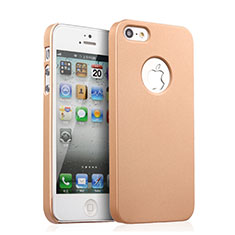 Hard Rigid Plastic Matte Finish Cover for Apple iPhone 5S Gold