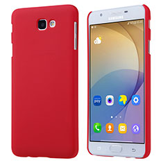 Hard Rigid Plastic Matte Finish Cover for Samsung Galaxy J7 Prime Red