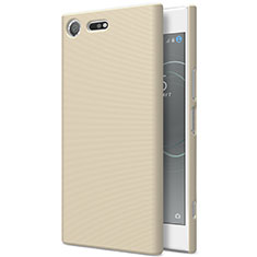 Hard Rigid Plastic Matte Finish Cover for Sony Xperia XZ Premium Gold