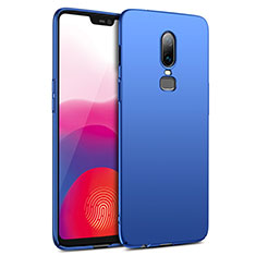 Hard Rigid Plastic Matte Finish Cover M02 for OnePlus 6 Blue