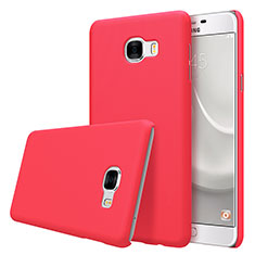 Hard Rigid Plastic Matte Finish Cover M08 for Samsung Galaxy C7 SM-C7000 Red