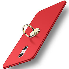 Hard Rigid Plastic Matte Finish Cover with Finger Ring Stand for Xiaomi Redmi Pro Red