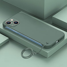 Hard Rigid Plastic Matte Finish Frameless Case Back Cover for Apple iPhone 13 Green