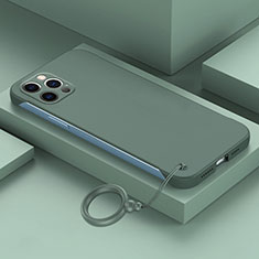 Hard Rigid Plastic Matte Finish Frameless Case Back Cover for Apple iPhone 13 Pro Green