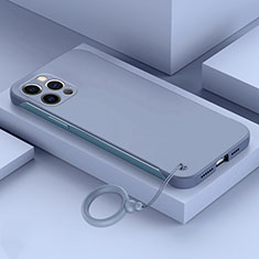 Hard Rigid Plastic Matte Finish Frameless Case Back Cover for Apple iPhone 15 Pro Max Lavender Gray