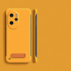 Hard Rigid Plastic Matte Finish Frameless Case Back Cover for Huawei Honor 100 Pro 5G Yellow