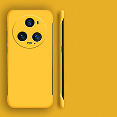Hard Rigid Plastic Matte Finish Frameless Case Back Cover for Huawei Honor Magic5 Pro 5G Yellow