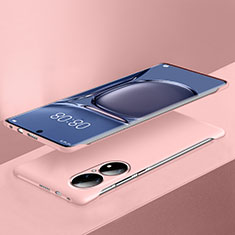 Hard Rigid Plastic Matte Finish Frameless Case Back Cover for Huawei P50 Pro Pink