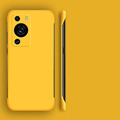Hard Rigid Plastic Matte Finish Frameless Case Back Cover for Huawei P60 Yellow