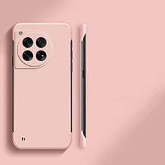 Hard Rigid Plastic Matte Finish Frameless Case Back Cover for OnePlus 12 5G Pink
