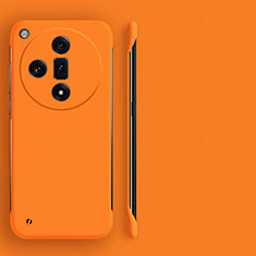 Hard Rigid Plastic Matte Finish Frameless Case Back Cover for Oppo Find X7 5G Orange