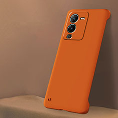 Hard Rigid Plastic Matte Finish Frameless Case Back Cover for Vivo V25 Pro 5G Orange