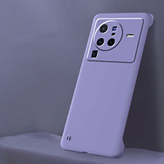 Hard Rigid Plastic Matte Finish Frameless Case Back Cover for Vivo X80 Pro 5G Clove Purple
