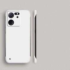 Hard Rigid Plastic Matte Finish Frameless Case Back Cover for Xiaomi Mi 13T 5G White