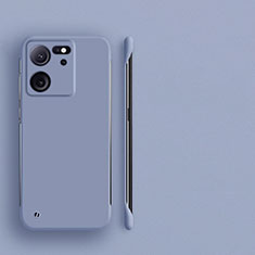Hard Rigid Plastic Matte Finish Frameless Case Back Cover for Xiaomi Mi 13T Pro 5G Lavender Gray