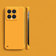 Hard Rigid Plastic Matte Finish Frameless Case Back Cover for Xiaomi Mi 14 5G Yellow
