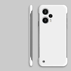 Hard Rigid Plastic Matte Finish Frameless Case Back Cover for Xiaomi Poco F5 5G White